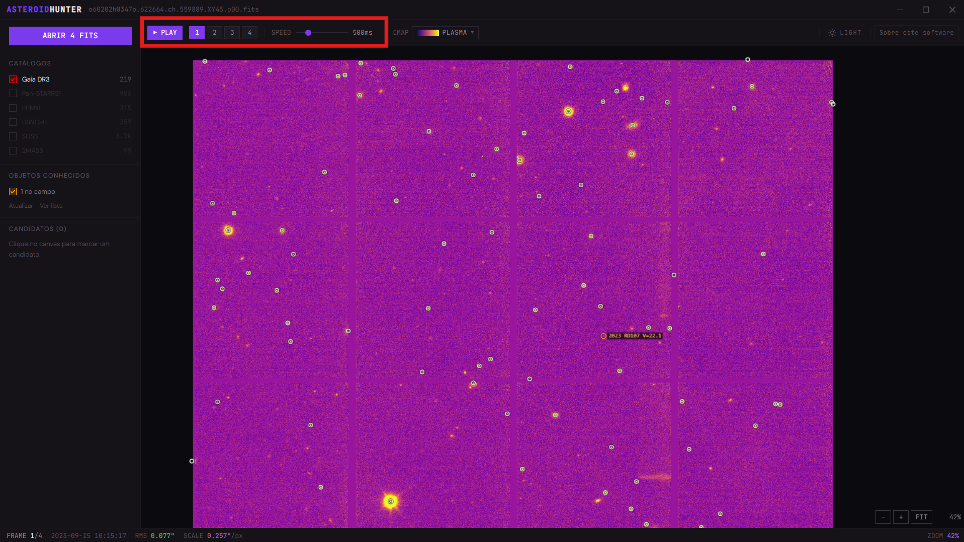 2. Compare as imagens (blink)